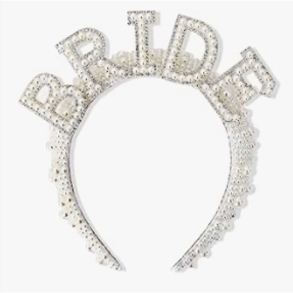 NEW Bride Pearl Headband Crown Wedding Bridal Shower  Bachelorette Party - Picture 1 of 1